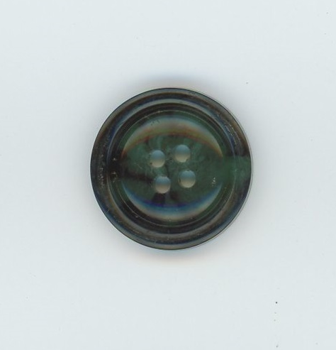 32L 4-Hole Vintage Black Mottled Button, 25pcs