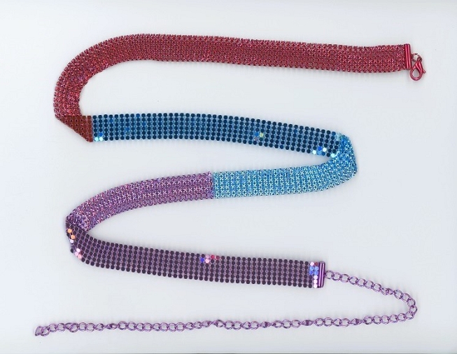 Multi-Col Shiny Chain Waist Belt