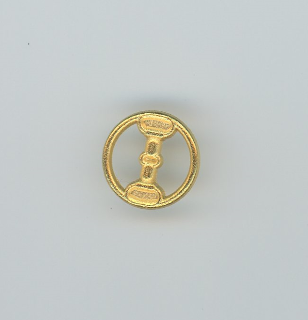 Gold Horsebit Shank Button, 25pcs