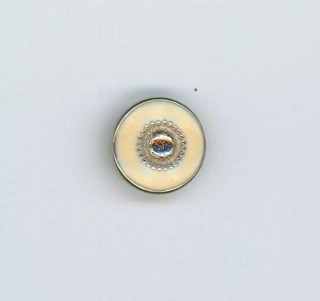 26L Siver  Ivory Epoxy Metal Button, 25pcs