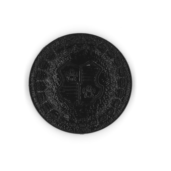 54L Black Military Shank Button, 25pcs