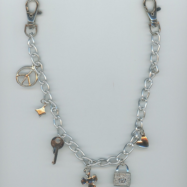 Silver Charm Chunky Chain Necklet