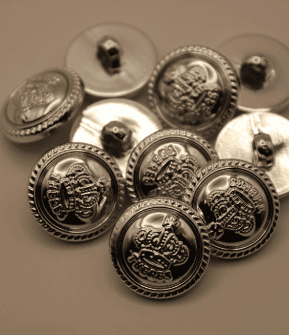 ABS Lt Gold Military Buttons, 25pcs