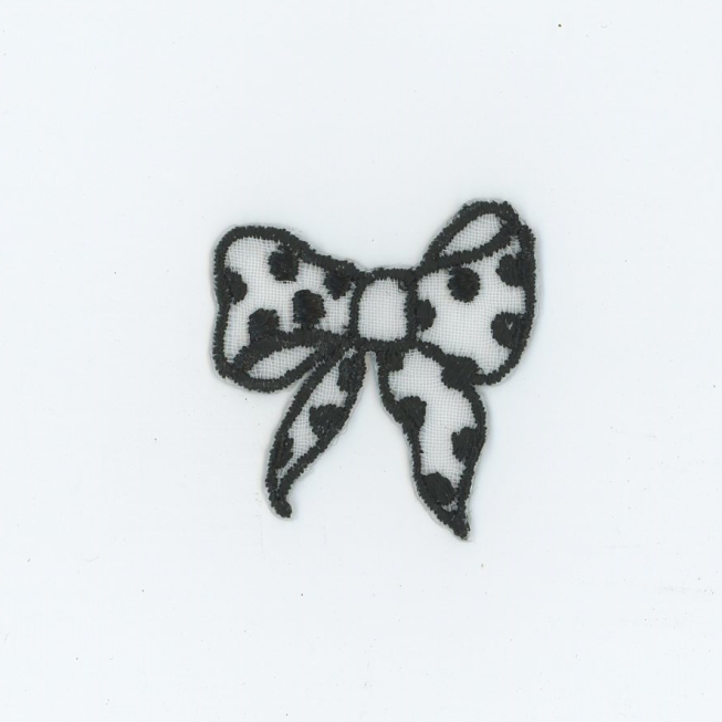 Small Black Bow Motif, 10pcs