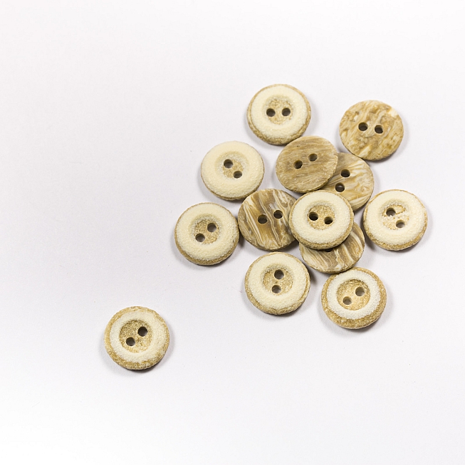 24L Grey Faux Stone Buttons, 100pcs