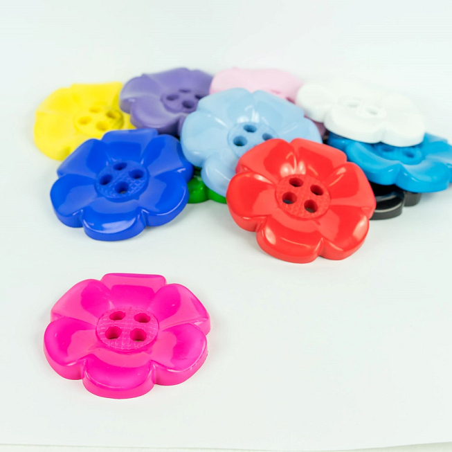 100L Giant Flower Buttons, 10pcs