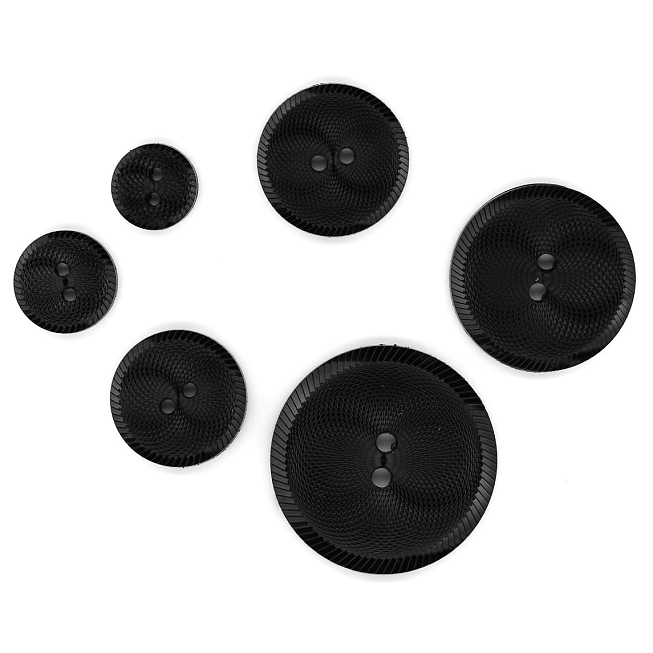 2-Hole Shiny Coat Buttons, 100pcs