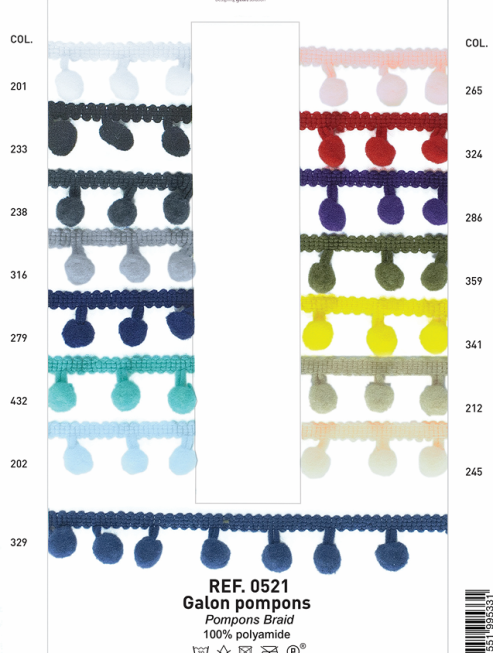 2cm Pom Poms Trim, 10m