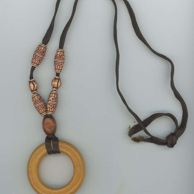 35mm Round Wooden Ring Necklace