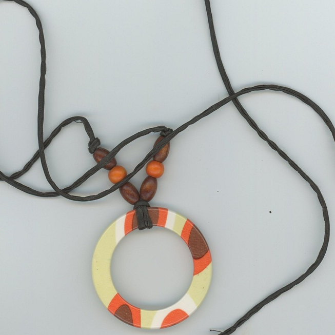 40mm Retro Bead Ring Necklace