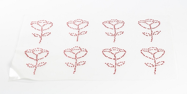 8 x Red Stud Flower Designs