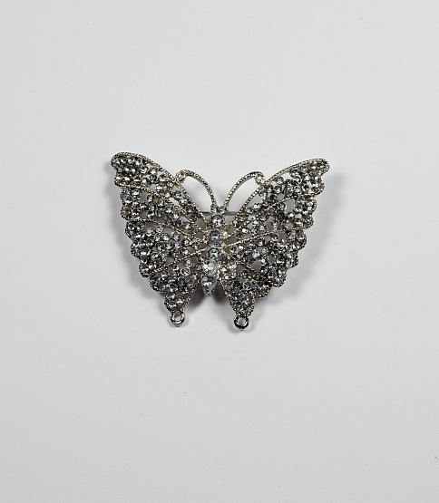 Diamante Butterfly Brooch