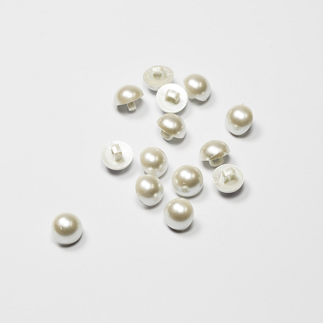 Pearl Sprayed Dome Buttons, 100pcs