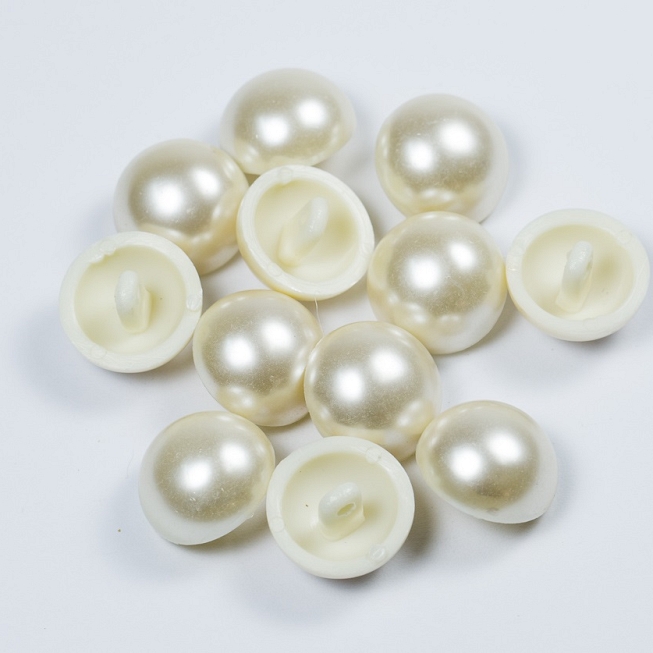 Large Pearl Dome Buttons, 100pcs