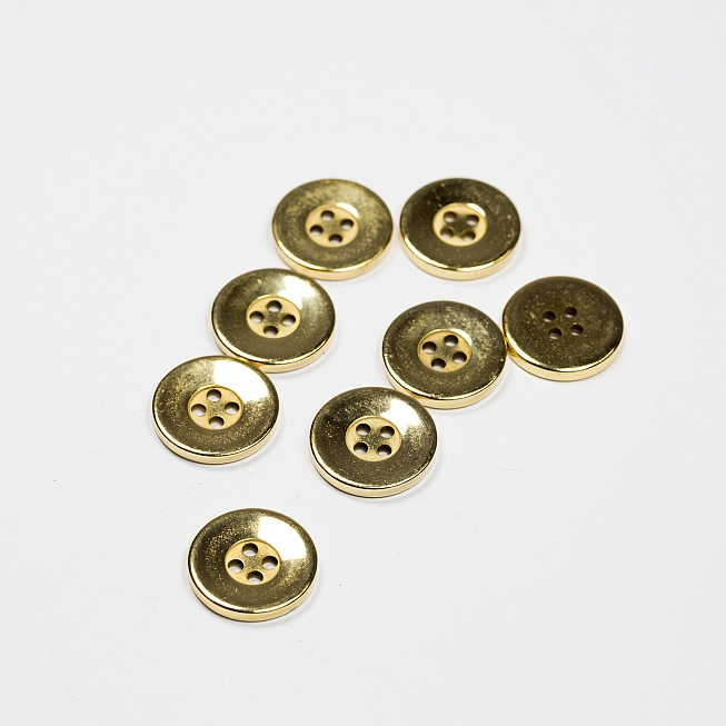 30 Ligne 4-Hole Gold Metal Button, 25pcs