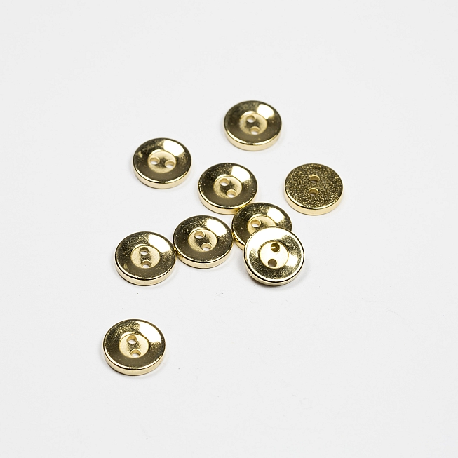 22 ligne 2-Hole Gold Metal Button, 25pcs