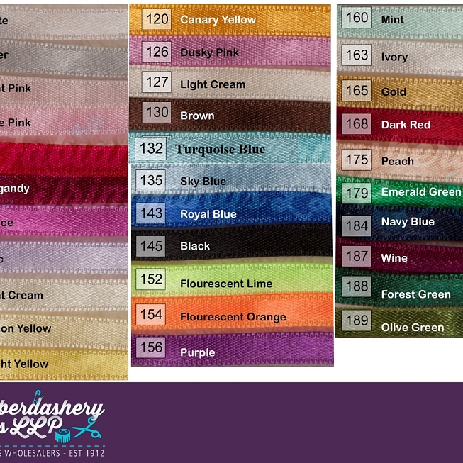 50mm Double Sided Satin Ribbon, 30m