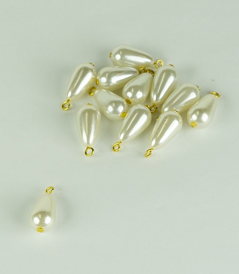 Pearl Drop Beads, 100pcs