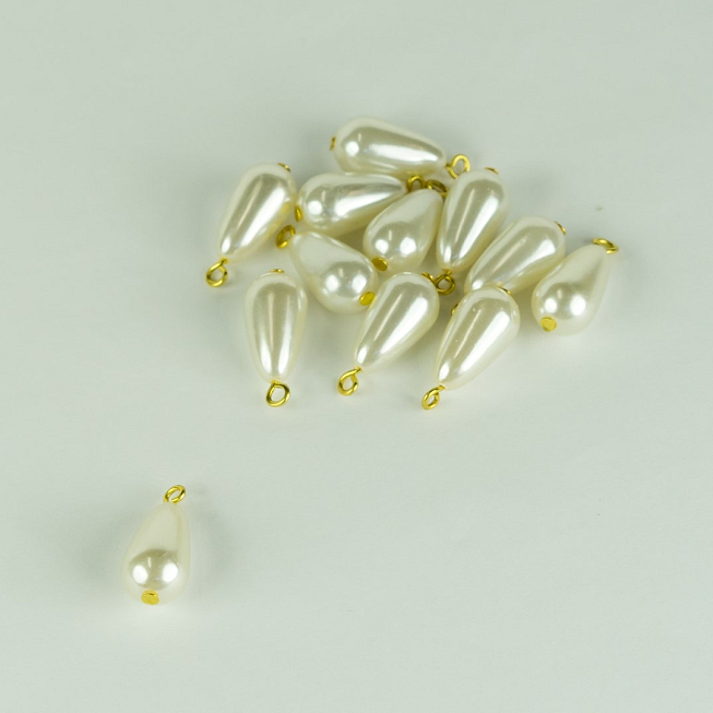 Pearl Drop Beads, 100pcs