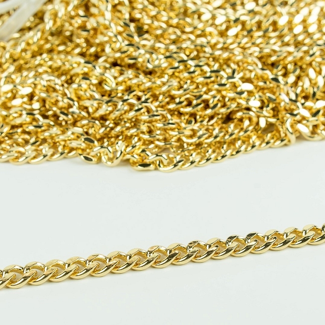 11mm Hammered Gold Chain, 10m