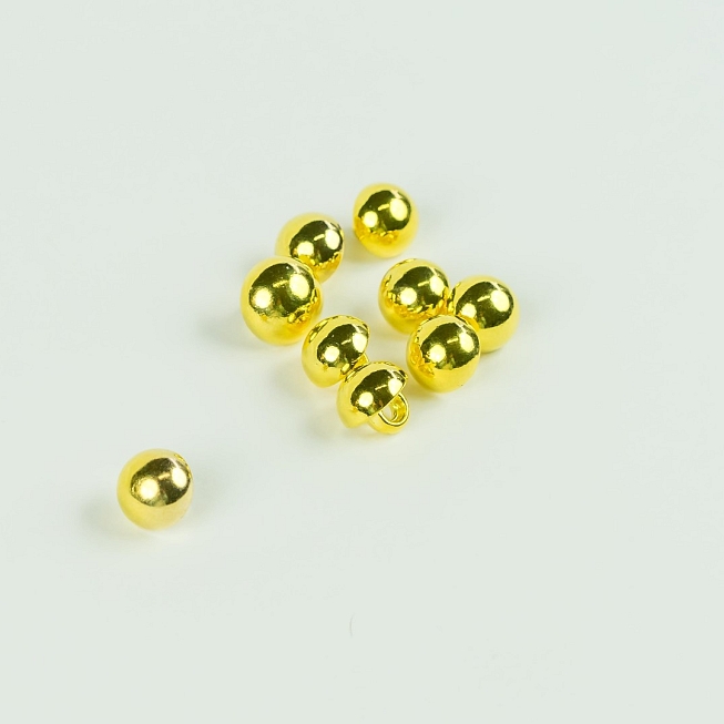 Small Gold Dome Buttons, 100pcs