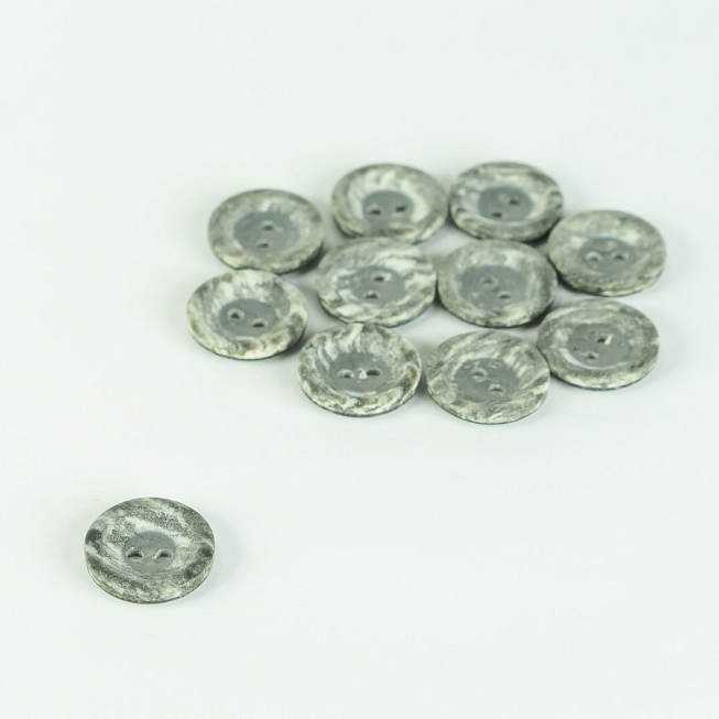 28L Grey Marble Buttons, 100pcs