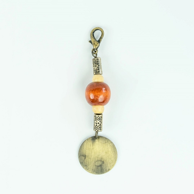 Ethnic Beaded Charm w Lobster Clasp