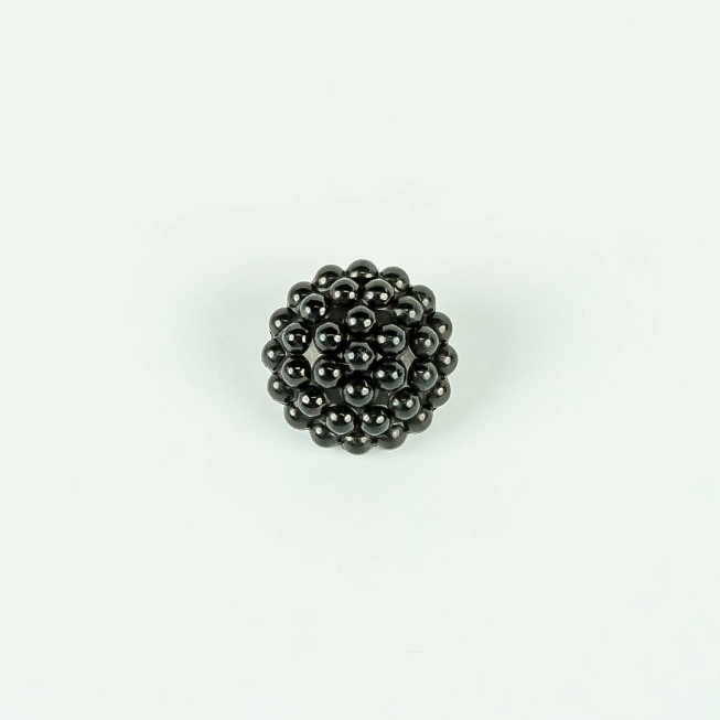 24L Black Bubble Shank Button, 100pcs