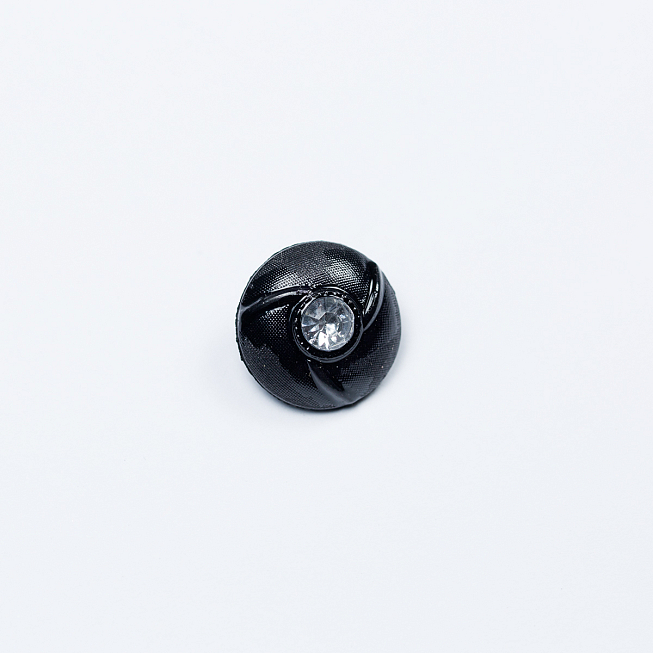 26L Black Diamante Button, 100pcs