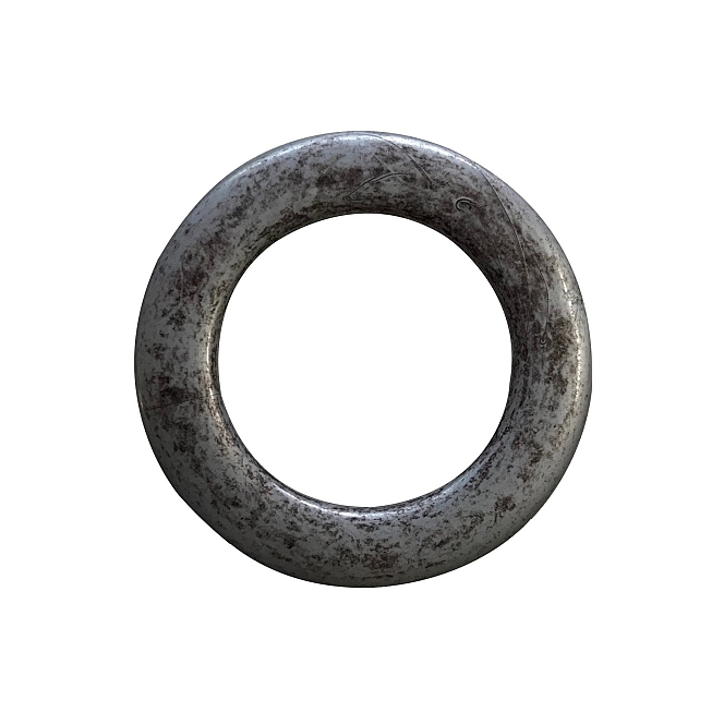 35mm Round Antique Silver Ring
