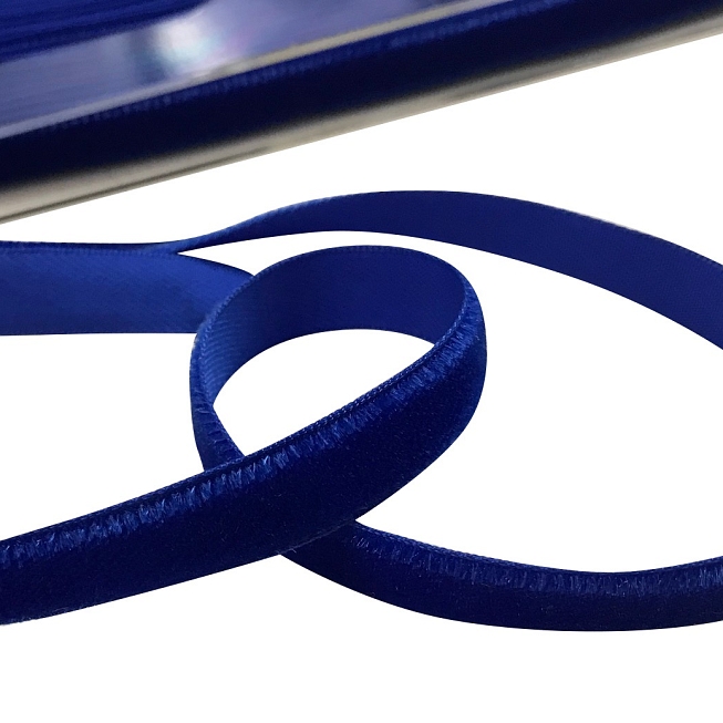 10mm Royal Blue Velvet Ribbon, 10m