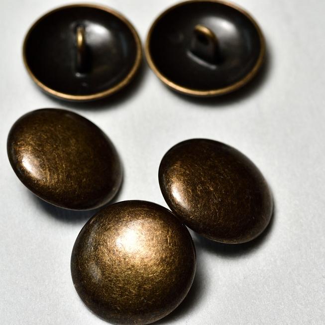 Brass Mushroom Shank Buttons, 25pcs
