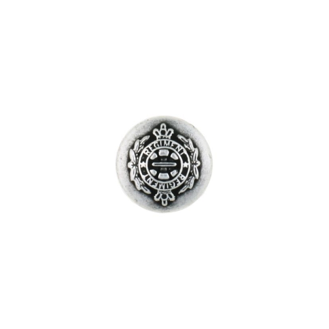 Silver Military Shank Button, 25pcs