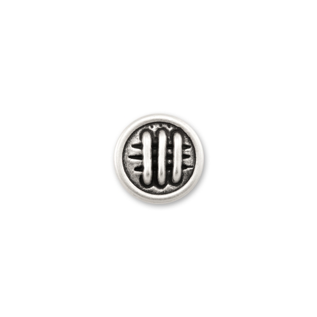 Z698 Silver Shank Button, 25pcs