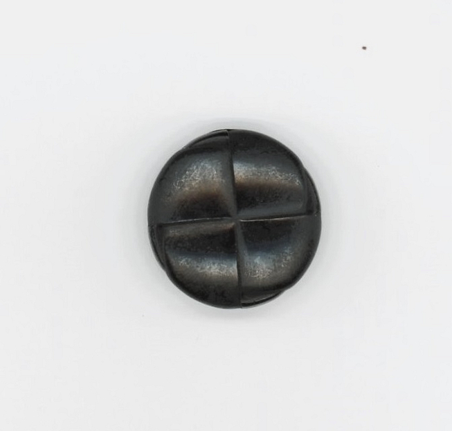 Black Metal Football Buttons, 25pcs