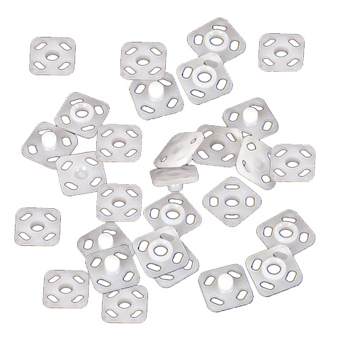 9mm Delrin White Snap Fasteners, 1,000 pairs