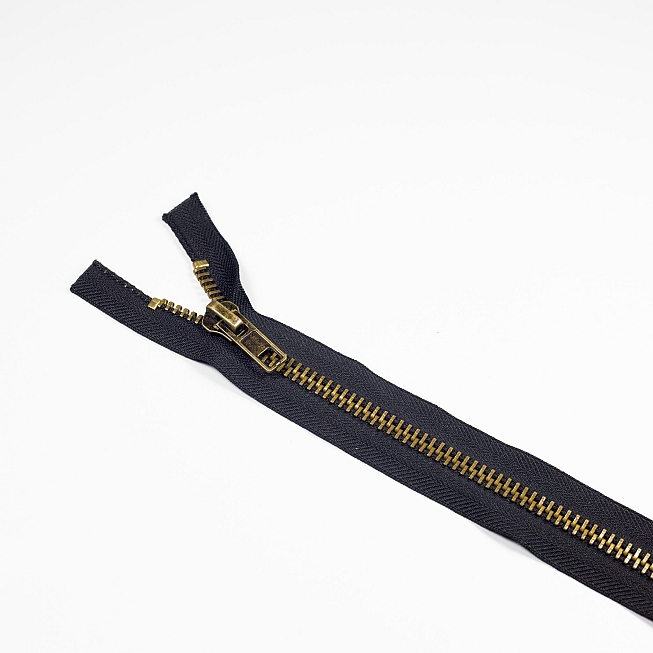 No.8 Antique Brass Open End Zip (36