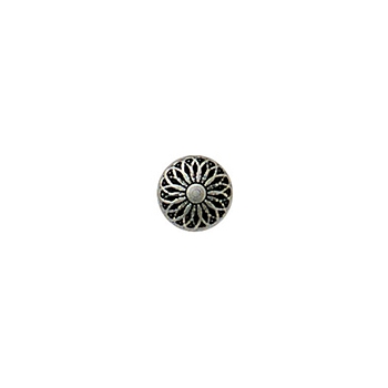 Silver Daisy Shank Button, 25pcs