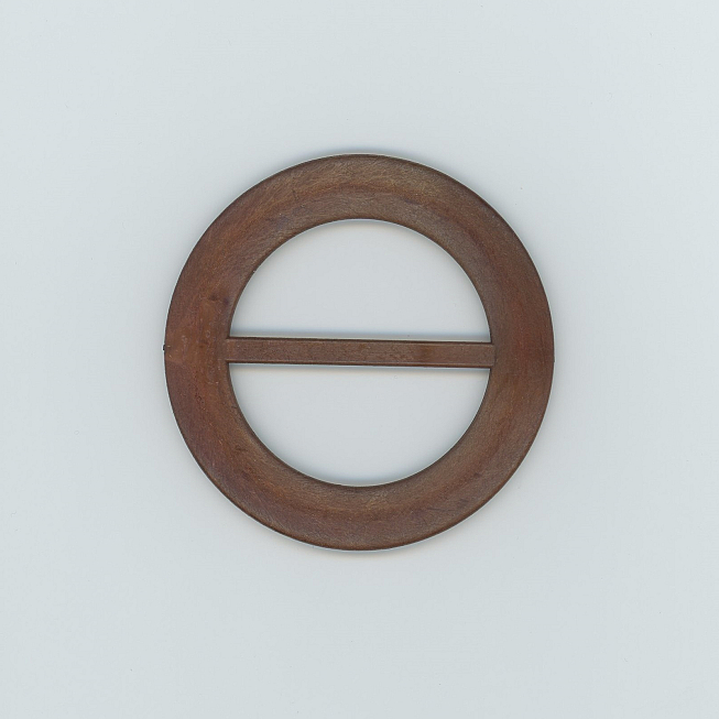 Round Imitation Wood Slider Buckle