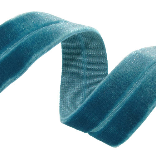 16mm Stretch Fold Over Velvet Ribbon
