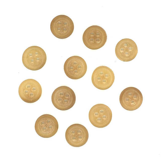24L Vintage Natural Horn Buttons, 25pcs