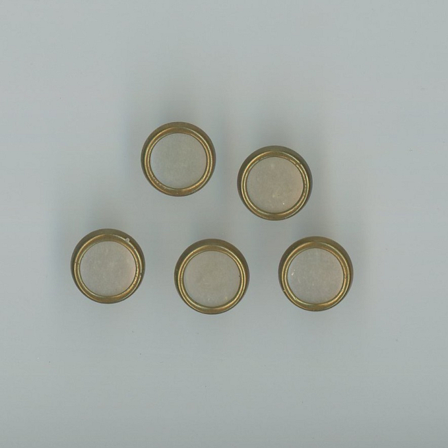 20L Vintage Pearl Brass Shank Buttons, 25pcs