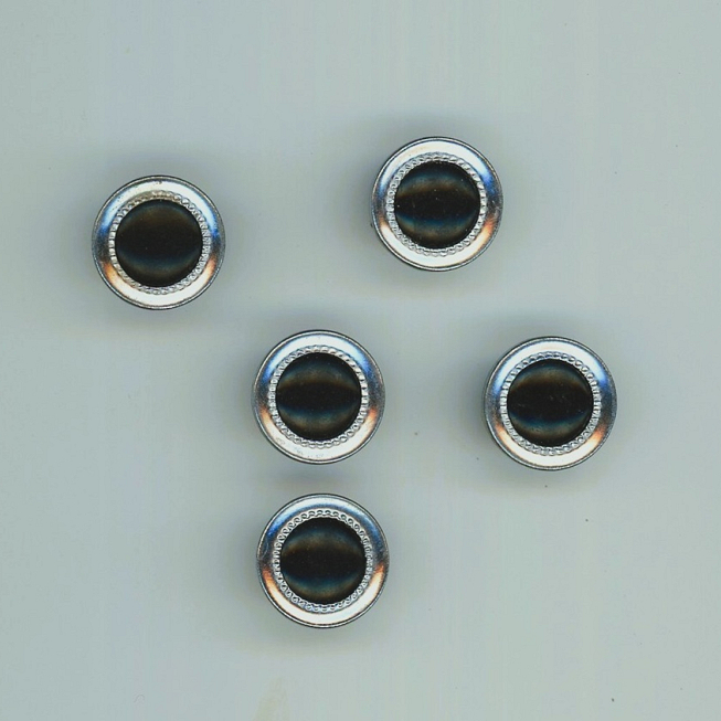 26L Vintage Silver Epoxy Buttons, 25pcs