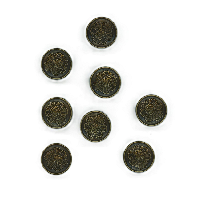 30L Plastic Antique Brass Button, 25pcs