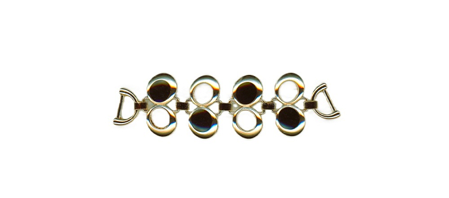 10mm Gold Metal Link Fastener, 5 pairs