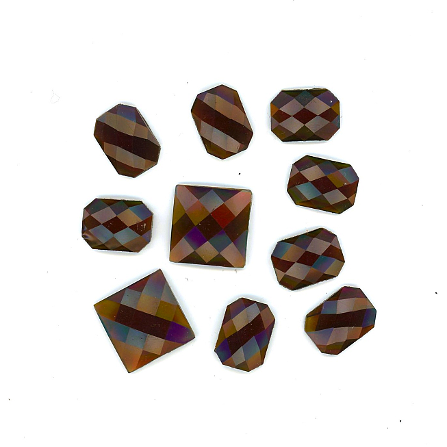 Burgundy Hot fix Jewels, 10pcs
