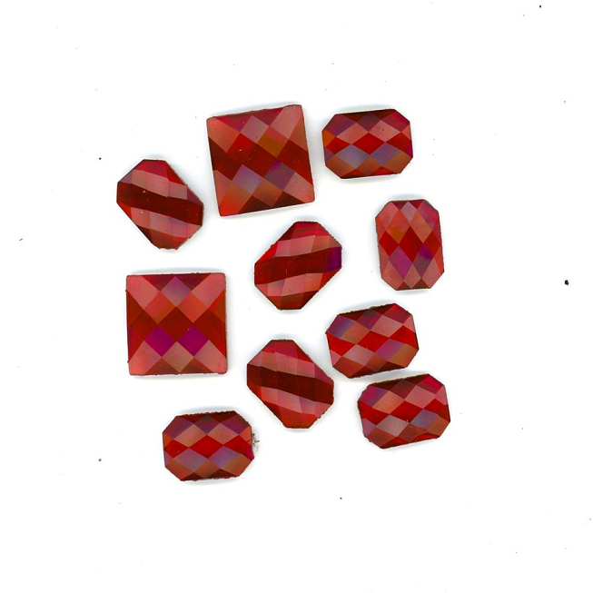 Red Hot fix Jewels, 10pcs