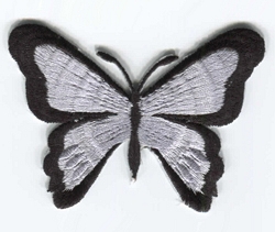Butterfly Iron On Motifs, 2pcs