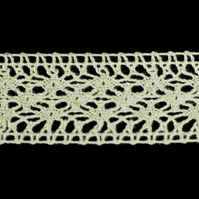 35mm Cream Crochet Lace, 25m