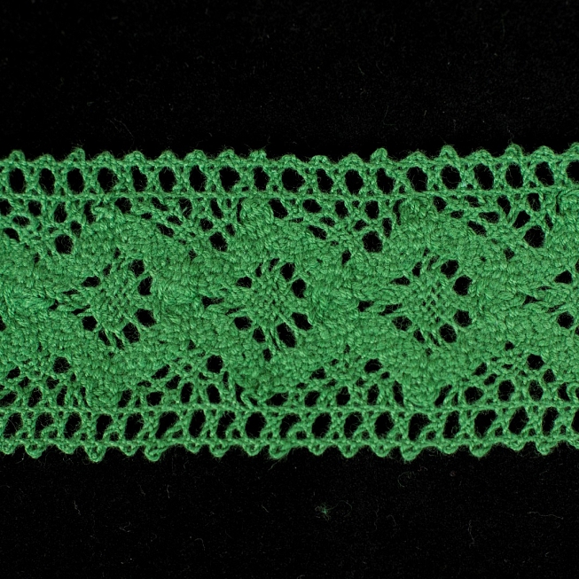 Dark Green Crochet Lace, 25m